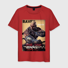 Мужская футболка хлопок с принтом Tekken 8 : Raven в Новосибирске, 100% хлопок | прямой крой, круглый вырез горловины, длина до линии бедер, слегка спущенное плечо. | Тематика изображения на принте: 