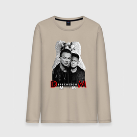 Мужской лонгслив хлопок с принтом Depeche Mode   Dave Gahan and Martin Gore в Петрозаводске, 100% хлопок |  | Тематика изображения на принте: 