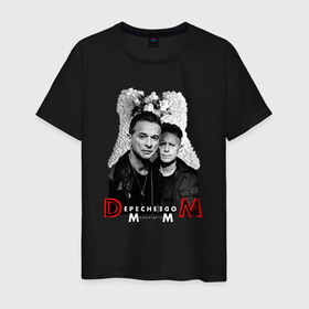 Мужская футболка хлопок с принтом Depeche Mode   Dave Gahan and Martin Gore , 100% хлопок | прямой крой, круглый вырез горловины, длина до линии бедер, слегка спущенное плечо. | 