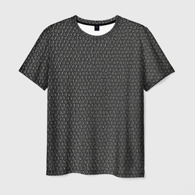 Мужская футболка 3D с принтом Кожаная текстура в Санкт-Петербурге, 100% полиэфир | прямой крой, круглый вырез горловины, длина до линии бедер | 