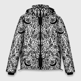 Мужская зимняя куртка 3D с принтом Bats and moths   gothic pattern в Тюмени, верх — 100% полиэстер; подкладка — 100% полиэстер; утеплитель — 100% полиэстер | длина ниже бедра, свободный силуэт Оверсайз. Есть воротник-стойка, отстегивающийся капюшон и ветрозащитная планка. 

Боковые карманы с листочкой на кнопках и внутренний карман на молнии. | 