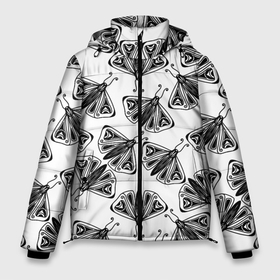 Мужская зимняя куртка 3D с принтом Butterflies   gothic pattern в Екатеринбурге, верх — 100% полиэстер; подкладка — 100% полиэстер; утеплитель — 100% полиэстер | длина ниже бедра, свободный силуэт Оверсайз. Есть воротник-стойка, отстегивающийся капюшон и ветрозащитная планка. 

Боковые карманы с листочкой на кнопках и внутренний карман на молнии. | Тематика изображения на принте: 