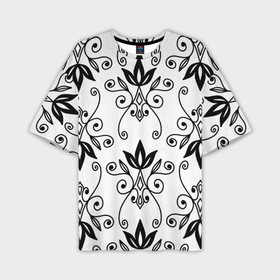 Мужская футболка oversize 3D с принтом Royal Lily   pattern в Петрозаводске,  |  | 