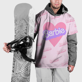 Накидка на куртку 3D с принтом Барби и розовое сердце: паттерн в Кировске, 100% полиэстер |  | 