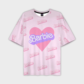 Мужская футболка oversize 3D с принтом Барби и розовое сердце: паттерн в Санкт-Петербурге,  |  | 