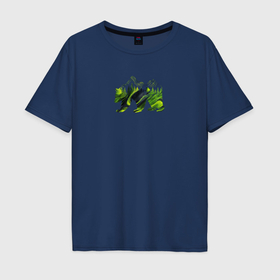 Мужская футболка хлопок Oversize с принтом Силуэт медведя с горами и деревьями в Кировске, 100% хлопок | свободный крой, круглый ворот, “спинка” длиннее передней части | 