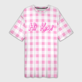 Платье-футболка 3D с принтом Hi Ken   фраза и костюм Барби ,  |  | 