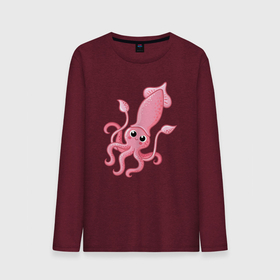 Мужской лонгслив хлопок с принтом Pink octopus , 100% хлопок |  | Тематика изображения на принте: 