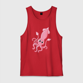 Мужская майка хлопок с принтом Pink octopus , 100% хлопок |  | Тематика изображения на принте: 