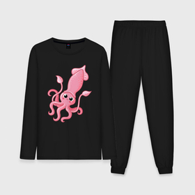 Мужская пижама с лонгсливом хлопок с принтом Pink octopus ,  |  | Тематика изображения на принте: 