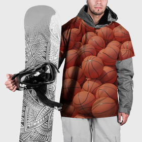 Накидка на куртку 3D с принтом Узор с баскетбольными мячами , 100% полиэстер |  | 
