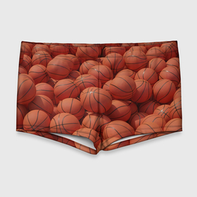 Мужские купальные плавки 3D с принтом Узор с баскетбольными мячами , Полиэстер 85%, Спандекс 15% |  | 