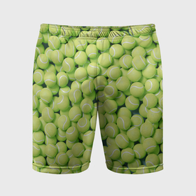 Мужские шорты спортивные с принтом Узор из теннисных мячей в Петрозаводске,  |  | 