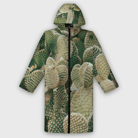 Мужской дождевик 3D с принтом Поле кактусов в Кировске,  |  | Тематика изображения на принте: 