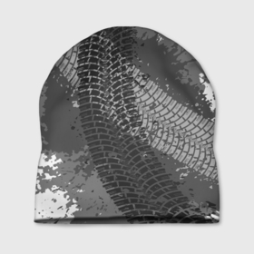 Шапка 3D с принтом Протектор шин в Белгороде, 100% полиэстер | универсальный размер, печать по всей поверхности изделия | 