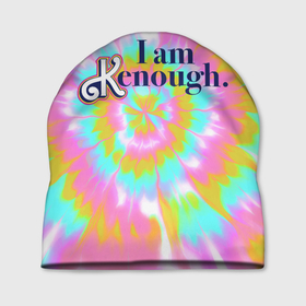 Шапка 3D с принтом I am Kenough   retro tie dye , 100% полиэстер | универсальный размер, печать по всей поверхности изделия | 
