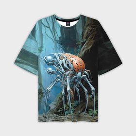 Мужская футболка oversize 3D с принтом Кибернетическое насекомое в Белгороде,  |  | 