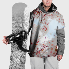 Накидка на куртку 3D с принтом Ветви сакуры фото в Кировске, 100% полиэстер |  | Тематика изображения на принте: 