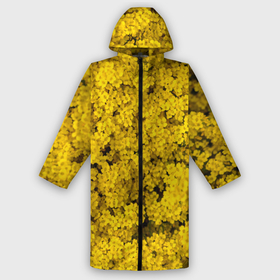 Мужской дождевик 3D с принтом Жёлтые цветочки в Новосибирске,  |  | 
