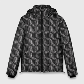 Мужская зимняя куртка 3D с принтом Вязанный стиль текстура в Санкт-Петербурге, верх — 100% полиэстер; подкладка — 100% полиэстер; утеплитель — 100% полиэстер | длина ниже бедра, свободный силуэт Оверсайз. Есть воротник-стойка, отстегивающийся капюшон и ветрозащитная планка. 

Боковые карманы с листочкой на кнопках и внутренний карман на молнии. | Тематика изображения на принте: 