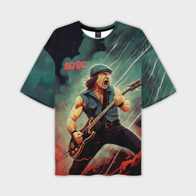 Мужская футболка oversize 3D с принтом AC DC  rock в Курске,  |  | 
