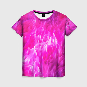 Женская футболка 3D с принтом Pink  texture в Петрозаводске, 100% полиэфир ( синтетическое хлопкоподобное полотно) | прямой крой, круглый вырез горловины, длина до линии бедер | 