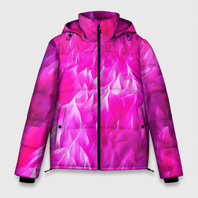Мужская зимняя куртка 3D с принтом Pink  texture в Новосибирске, верх — 100% полиэстер; подкладка — 100% полиэстер; утеплитель — 100% полиэстер | длина ниже бедра, свободный силуэт Оверсайз. Есть воротник-стойка, отстегивающийся капюшон и ветрозащитная планка. 

Боковые карманы с листочкой на кнопках и внутренний карман на молнии. | 