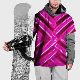 Накидка на куртку 3D с принтом Розовые абстрактные трубочки в Белгороде, 100% полиэстер |  | 