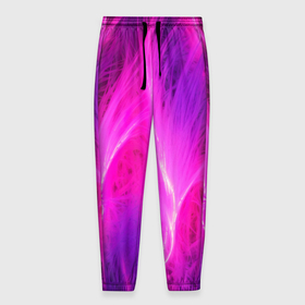 Мужские брюки 3D с принтом Pink abstract texture , 100% полиэстер | манжеты по низу, эластичный пояс регулируется шнурком, по бокам два кармана без застежек, внутренняя часть кармана из мелкой сетки | 