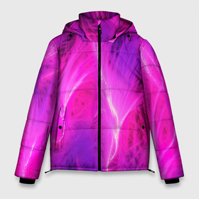 Мужская зимняя куртка 3D с принтом Pink abstract texture в Новосибирске, верх — 100% полиэстер; подкладка — 100% полиэстер; утеплитель — 100% полиэстер | длина ниже бедра, свободный силуэт Оверсайз. Есть воротник-стойка, отстегивающийся капюшон и ветрозащитная планка. 

Боковые карманы с листочкой на кнопках и внутренний карман на молнии. | 