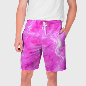 Мужские шорты 3D с принтом Розовый нежный фон в Тюмени,  полиэстер 100% | прямой крой, два кармана без застежек по бокам. Мягкая трикотажная резинка на поясе, внутри которой широкие завязки. Длина чуть выше колен | 