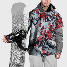 Накидка на куртку 3D с принтом Лепестки цветущей вишни   сакура в Курске, 100% полиэстер |  | Тематика изображения на принте: 