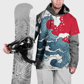 Накидка на куртку 3D с принтом Страна восходящего солнца   большая волна , 100% полиэстер |  | Тематика изображения на принте: 