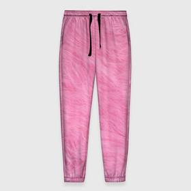 Мужские брюки 3D с принтом Розовая шерсть в Новосибирске, 100% полиэстер | манжеты по низу, эластичный пояс регулируется шнурком, по бокам два кармана без застежек, внутренняя часть кармана из мелкой сетки | 