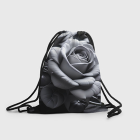 Рюкзак-мешок 3D с принтом Стильные розы в Санкт-Петербурге, 100% полиэстер | плотность ткани — 200 г/м2, размер — 35 х 45 см; лямки — толстые шнурки, застежка на шнуровке, без карманов и подкладки | 