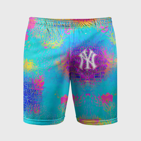 Мужские шорты спортивные с принтом New York Yankees   baseball team   logo в Санкт-Петербурге,  |  | 