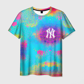 Мужская футболка 3D с принтом New York Yankees   baseball team   logo в Санкт-Петербурге, 100% полиэфир | прямой крой, круглый вырез горловины, длина до линии бедер | Тематика изображения на принте: 