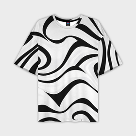 Мужская футболка oversize 3D с принтом Анималистическая абстракция зебры ,  |  | 