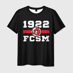 Мужская футболка 3D с принтом 1922 FCSM , 100% полиэфир | прямой крой, круглый вырез горловины, длина до линии бедер | 