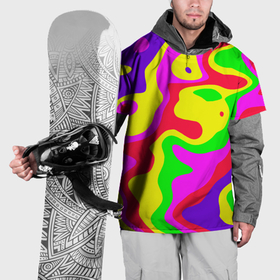 Накидка на куртку 3D с принтом Абстракция пять цветов в Тюмени, 100% полиэстер |  | 