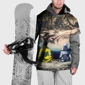 Накидка на куртку 3D с принтом Cyberpunk Edgerunners Дэвид Люси в Тюмени, 100% полиэстер |  | Тематика изображения на принте: 