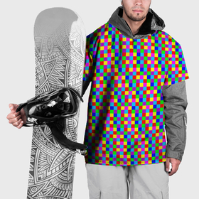 Накидка на куртку 3D с принтом Разноцветные маленькие квадраты , 100% полиэстер |  | Тематика изображения на принте: 