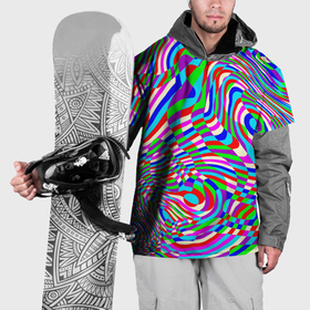Накидка на куртку 3D с принтом Разноцветная пластика в Петрозаводске, 100% полиэстер |  | Тематика изображения на принте: 