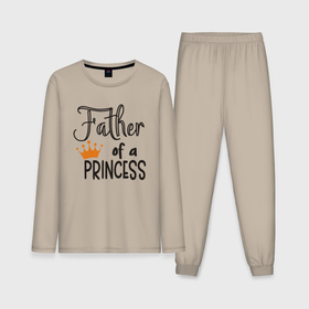 Мужская пижама с лонгсливом хлопок с принтом Отец принцессы ,  |  | 