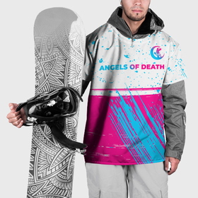 Накидка на куртку 3D с принтом Angels of Death neon gradient style: символ сверху в Курске, 100% полиэстер |  | Тематика изображения на принте: 