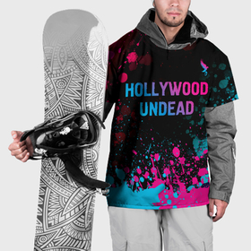 Накидка на куртку 3D с принтом Hollywood Undead   neon gradient: символ сверху в Новосибирске, 100% полиэстер |  | 