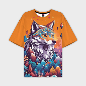 Мужская футболка oversize 3D с принтом Рыжая лисичка   тотемное животное в Петрозаводске,  |  | 