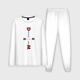 Мужская пижама с лонгсливом хлопок с принтом Depeche Mode   Memento Mori Logo в Курске,  |  | Тематика изображения на принте: 