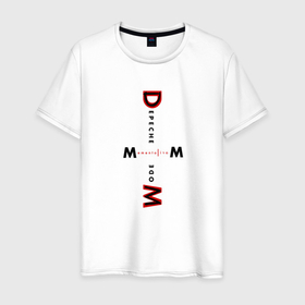 Мужская футболка хлопок с принтом Depeche Mode   Memento Mori Logo в Петрозаводске, 100% хлопок | прямой крой, круглый вырез горловины, длина до линии бедер, слегка спущенное плечо. | 