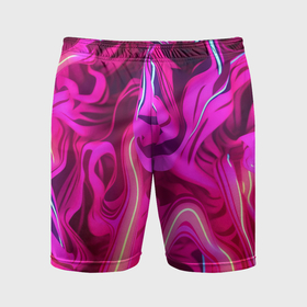 Мужские шорты спортивные с принтом Pink  neon abstract в Кировске,  |  | 
